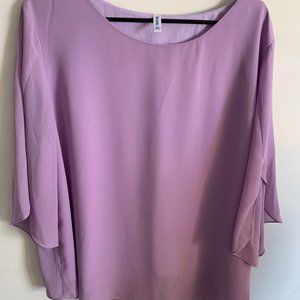 Neineiwu  Lilac XXL (US20) Dressy Long Sleeve Blouse